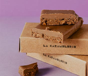 barres de chocolat caramel