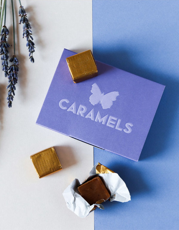 caramel à la lavande packaging