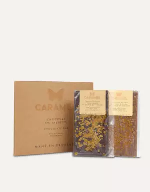 duo tablettes de chocolat au caramel