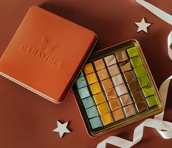 Boite de délicieux caramels