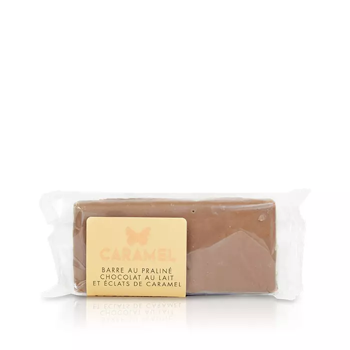 barre praliné chocolat caramel